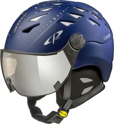 Produktbild von CP Cuma Swarovski Skihelm night blue soft touch - dl vario silver mirror Damen Gr. M (56-58 cm) Ski Helmet Snowboardhelm Schutzhelm Wintersport Wintersport