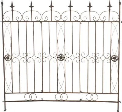 Produktbild von CLP Gartenzaun Mangold Eisen Steckzaun Landhausstil Rankzaun Garten Terrasse bronze
