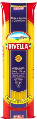 Produktbild von Divella Spaghetti-Pasta #8, 473 ml, authentische italienische Pasta aus Hartweizengrieß, perfekte "Al Dente"-Textur für jedes Gericht, 20 Stück