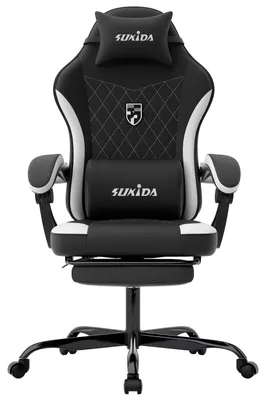 Obrázok produktu pre Herná stolička - Kancelárska stolička - Herná stolička - Stolička s podnožkou - Ergonomická stolička - Sedák z pamäťovej peny