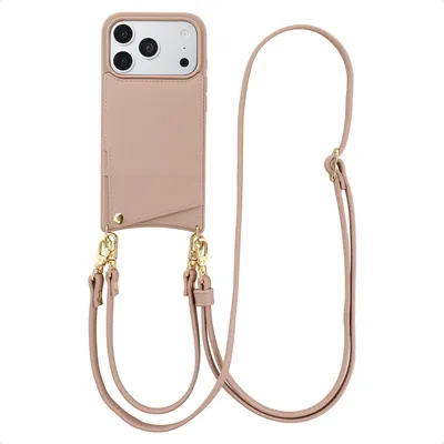 Productafbeelding van Selencia Nova Telefoonhoes met Koord en Pashouder voor de Apple iPhone 18 Pro / 17 Pro - Dusty Rose