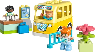Produktbild von LEGO 10988 DUPLO Die Busfahrt Set, Bus-Spielzeug zum Aufbau sozialer Fähigkeiten, Motorikspielzeug mit Fahrzeug und Figuren, pädagogisches Geschenk für Kleinkinder, Jungen und Mädchen ab 2 Jahren