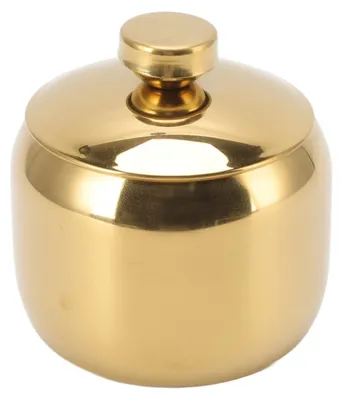 Gewürzdose aus Edelstahl, Gold, mit Deckel, 1 Stück
