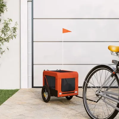 Produktbild von "2026 Promotion" Fahrradanhänger Hunde Orange und Schwarz Oxford-Gewebe & Eisen - Fahrradanhänger CC32692