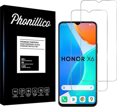 Produktbild von Hartglas für Honor X6 [2 Stück] Displayschutzfolie Screen Protector Film Anti-Kratzer Glas Resistant Phonillico®