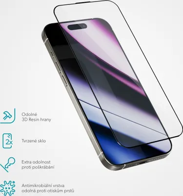 Obrázek produktu pro Epico Hero, Apple, iPhone 16 Pro Max, Antibakteriální, Odolné proti poškrábání, Průhledná, 1 kusů