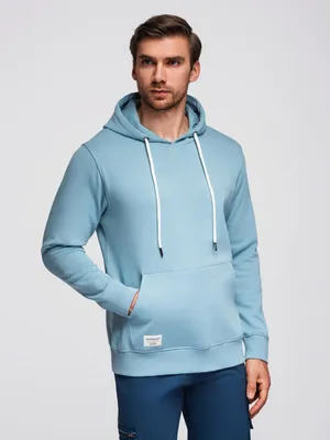 Produktbild von Ombre Clothing Herren-Kapuzenpullover mit Kapuze Carive hellblau S