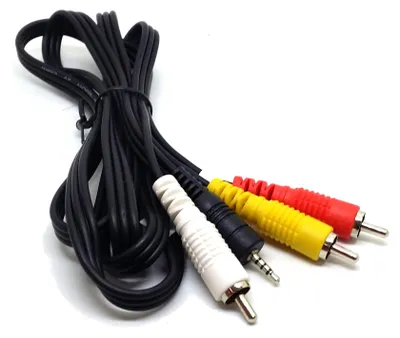 Produktbild von Vitalco Kabel 3x RCA auf 2,5mm Klinke 4-polig 1,5m