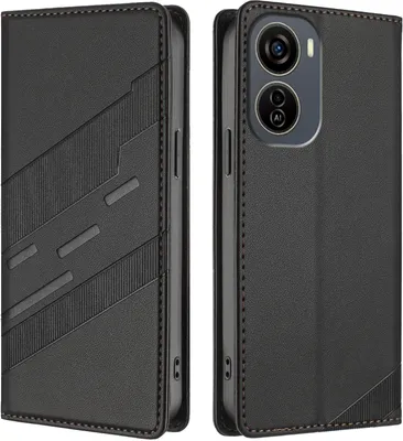 Immagine prodotto di Custodia per ZTE Blade V50 Design 5G, Custodia a portafoglio in Finto cuoio con slot per schede e funzione stand Schwarz