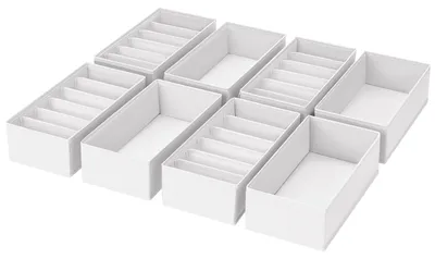 8er-Set Lade-Organizer aus Stoff, 30x15x9 cm, faltbar