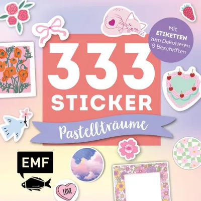 Produktbild von 333 Sticker - Pastell-Träume: Etiketten und Aufkleber mit beschreibbarer Oberfläche