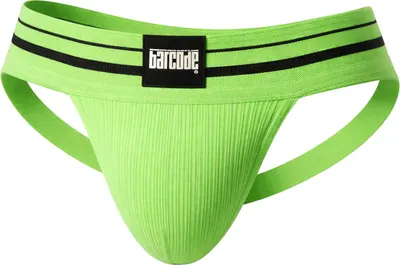 Image de Barcode Berlin - Sous-vêtement Hommes - Andreus Jockstrap Green-Black - 1x Taille S