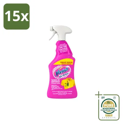 Produktbild von 15 x Vanish Oxi Action 4-in-1 Fleckentferner Spray 940 ml - Vorratspackung - 15 Stücke