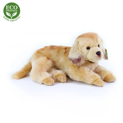 Imagen del producto de Peluche de perro, raza golden retriever, 36 cm. Fabricado con materiales ecológicos