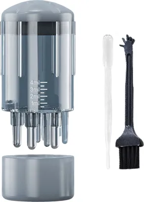 Produktbild von ml Haaröl-Applikator mit präziser Skala, Kamm für Kopfhautmassage, transparenter tragbarer Haarserum-Ölspender, Bürste, Kamm für die Haarwurzelanwendung