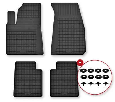 Produktbild von Gummi-Fußmatten für Mitsubishi Space Star 1999-2005 (Minivan) – 4-tlg, Schwarz, Semi-Universal, angepasst – Wielganizator Semi-Universal
