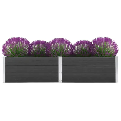 Image de Lit surélevé de jardin 250x50x54 cm WPC Gris