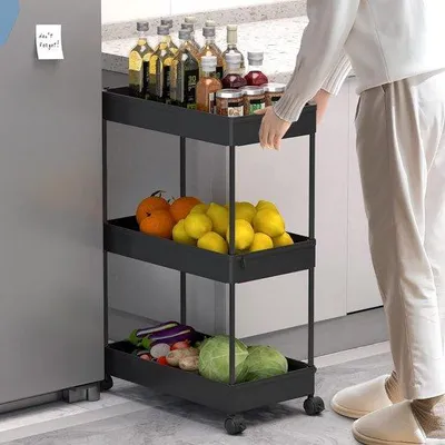Immagine prodotto di Carrello da portata, carrello da cucina, 22x40x61 cm, acciaio inossidabile