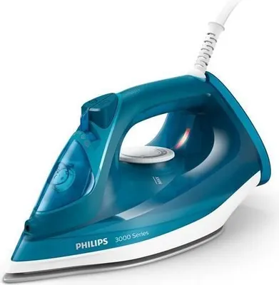 Immagine prodotto di Ferro da stiro a vapore PHILIPS DST3040/70, 2400 W, 40 g/min di vapore, serbatoio da 300 ml, sistema anticalcare integrato, blu
