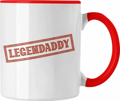 Produktbild von Trendation - Papa Tasse Geschenk Legendaddy Geschenkidee Vatertag Lustig (Rot)