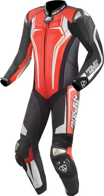 Zdjęcie produktu dla 1-częściowy skórzany kombinezon motocyklowy Arlen Ness Sugello 2, czarny/czerwony/biały, 52