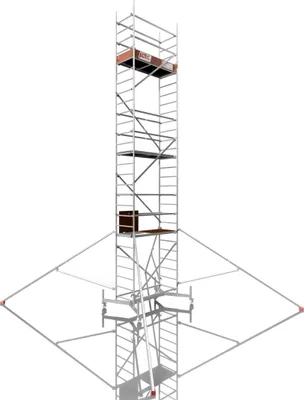 Produktbild von ALTEC Rollfix 800 | inkl. Rollen (Ø 125 mm) |  Traverse ausziehbar | 4x Dreieckausleger | Rollgerüst