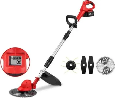 Image de Tondeuse à gazon encastrable - Coupe-bordures - Avec 2 batteries et un chargeur