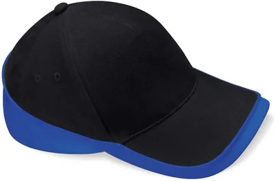 Produktbild von Beechfield B171 | Teamwear Competition Cap / Kappe / Mütze / Hut - Farbe: Black/Bright Royal - Größe: One Size