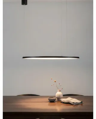 Productafbeelding van Ronde hanglamp Tarquin zwart Ø 60cm, AI-gegenereerde afbeelding