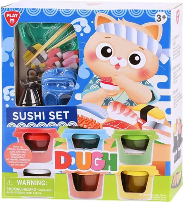 Zdjęcie produktu dla Playgo Sushi Kleiset - 6 Kleipotjes