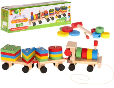 Produktbild von KIK - Holzeisenbahn mit Wagen 30cm