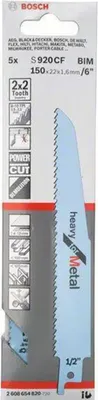 Produktbild von Bosch 2 608 654 820, Säbelsägeblatt, Metall, Leitung, Profil, Blech (dick), Bimetallisch, Blau, 8+10, 2,5 mm
