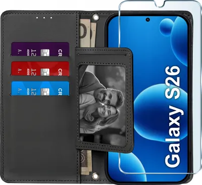 Produktbild von ETUI mit Klappe für Samsung S26 Magnetverschluss + GLAS 9H