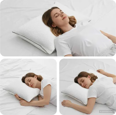 Produktbild von "Schlussverkauf" moderne Schlafkissen - für jedes Schlafzimmer - Weiß 70x50x18 cm  C17359