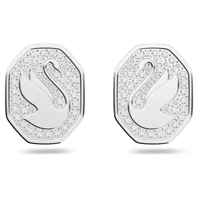 Produktbild von Swarovski Damen Ohrstecker Swan Weiß Rhodiniert 5621097