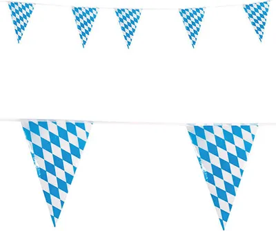 Immagine prodotto di Catena di gagliardetti bavaresi 10m 20 gagliardetti PVC