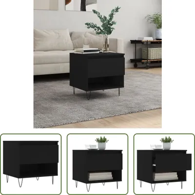 Produktbild von The Living Store Couchtisch Schwarz 50x46x50 cm Holzwerkstoff