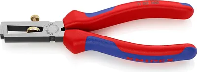 Produktbild von Knipex Abisolierzange Kopf poliert, Griffe mit zweifarbigen - 11 02 160 SB
