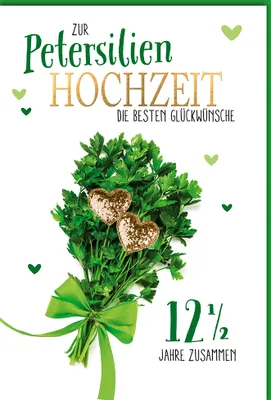 Produktbild von Petersilienhochzeit - Glückwunschkarte im Format 11,5 x 17 cm - Strauß