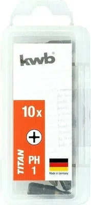 Produktbild von KWB 101581 Bits, Titan PH1 Profipack (10 Stück)