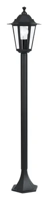 Produktbild von EGLO Außen-Stehlampe Laterna 4, 1 flammige Außenleuchte, Stehleuchte aus Aluguss in Schwarz und Glas in Transparent, E27 Fassung, IP44