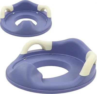 Image de Siège d'apprentissage de la propreté pour garçons et filles, toilettes ergonomiques sûres avec protection anti-éclaboussures, bleu
