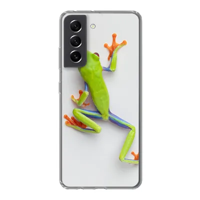 Produktbild von MuchoWow® Handyhülle Schutzhülle Hülle für Samsung Galaxy S21 FE Frosch - Tiere - Grün Silikon Softcase Handy Hülle - Mobiltelefonhülle
