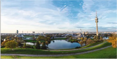 Produktbild von ARTland Wandbild Alu für Innen & Outdoor Olympiapark in München Größe: 100x50 cm