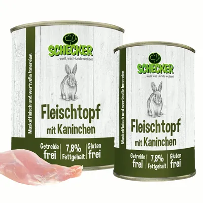Produktbild von 1 x 820g - Schecker Nassfutter - Fleischtopf mit Kaninchen