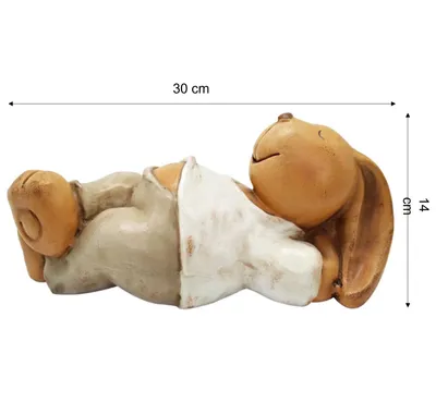 Produktbild von Niedlicher Deko-Hase liegend, Gartenfigur, Deko-Osterhase, Osterdekoration, Osterdekoration Frühling, Gartenfigur, Gartendeko, Frühlingsdekoration