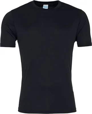 Immagine prodotto di Just Cool JC020 | Uomo Cool Smooth T / fattore di protezione UV 30+ - Colore: Jet Black - Taglia: L