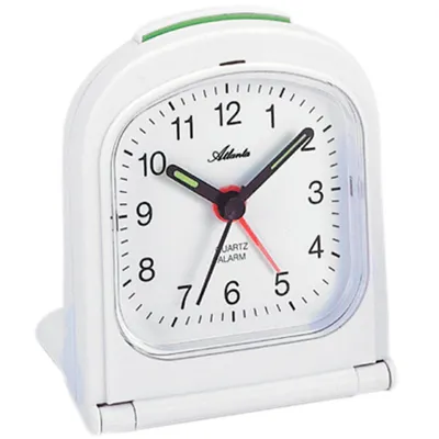 Produktbild von Atlanta 1267/0 Wecker Reisewecker Klappwecker Quarz analog weiß