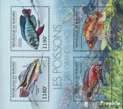 Produktbild von Briefmarken Burundi 2012 Mi 2778-2781 Kleinbogen (kompl.Ausg.) postfrisch Fische