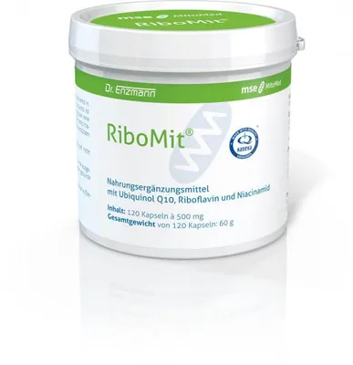 Produktbild von Dr. Enzmann RiboMit® Ubiquinol Q10 - MSE - Ribose ATP - 120 Kapseln